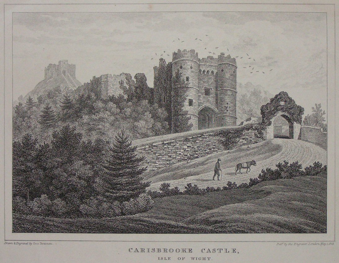 Print - Carisbrooke Castle, Isle of Wight. - Brannon